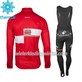 Set Fietsshirt Lange Mouw + Lange Koersbroek 2017 Lotto Soudal N001 Winter Thermal Fleece